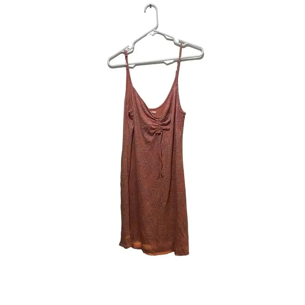 O'Neill Orange Geometric Spaghetti Slip Sundress Size Medium